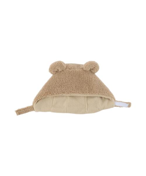 Samansa Mos2 Lagom（サマンサモスモスラーゴム）の「クマ耳ボアフード（ハット・キッズ・キナリ/ベージュ・小(S)/中(M)）」の8枚目の写真