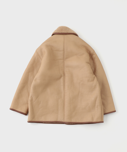 EDIFICE(エディフィス)の「CAWLEY (コーリー) TAN LEATHER BACK CURLY RONNY JACK(ライダースジャケット・メンズ・ウッド・MEDIUM/LARGE)」の7枚目の写真