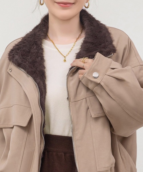 DAY CLOSET(デイ クローゼット)の「何気ない日も、きれいに見せる。長袖クルーネックリブニットトップス レディース(ニット/セーター・レディース・サンドベージュ/ホワイト系その他/ダークブラウン/ホワイト/グレー/ブラック/レッド・FREE)」の3枚目の写真