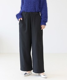 裏起毛ストレッチストレートワイドパンツ