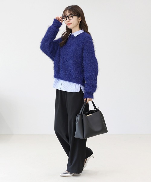 Aletta vita（アレッタビータ）の「裏起毛ストレッチストレートワイドパンツ（その他パンツ・レディース・モカ/ブラック・FREE）」の18枚目の写真