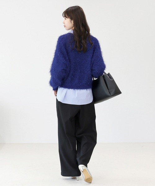 Aletta vita（アレッタビータ）の「裏起毛ストレッチストレートワイドパンツ（その他パンツ・レディース・モカ/ブラック・FREE）」の20枚目の写真