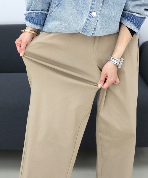 Aletta vita（アレッタビータ）の「裏起毛ストレッチストレートワイドパンツ（その他パンツ・レディース・モカ/ブラック・FREE）」の12枚目の写真