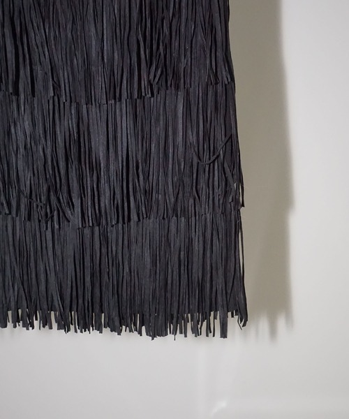 chuclla（チュクラ）の「レイヤードフリンジ ロングスカート chw25a139（スカート・レディース・ブラック・FREE）」の12枚目の写真