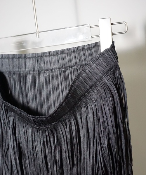chuclla（チュクラ）の「レイヤードフリンジ ロングスカート chw25a139（スカート・レディース・ブラック・FREE）」の13枚目の写真