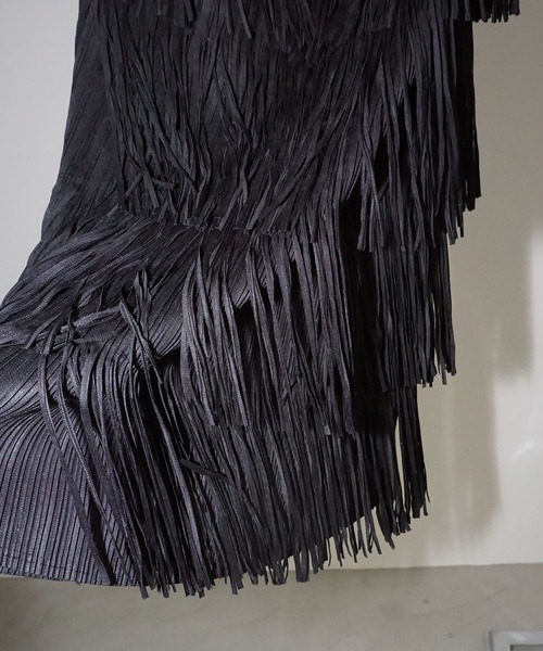 chuclla（チュクラ）の「レイヤードフリンジ ロングスカート chw25a139（スカート・レディース・ブラック・FREE）」の15枚目の写真