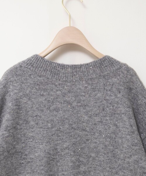 NOLLEY’S Sophi（ノーリーズソフィ）の「《手洗い可能》モヘヤスパンコールVネックプルオーバー（ニット/セーター・レディース・ブラウン/ライトグレー/ホワイト/グレー・38）」の15枚目の写真