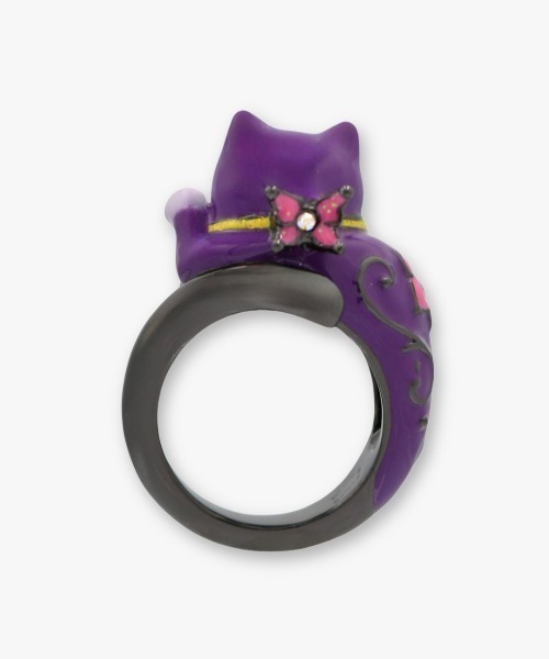 ANNA SUI(アナスイ)の「招き猫モチーフ リング(リング・レディース・パープル・L/LL)」の2枚目の写真