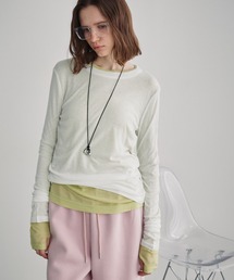 Auntie Rosa Holiday（アンティローザホリデー）の「シアーリブサムホールプルオーバー（Tシャツ/カットソー）」