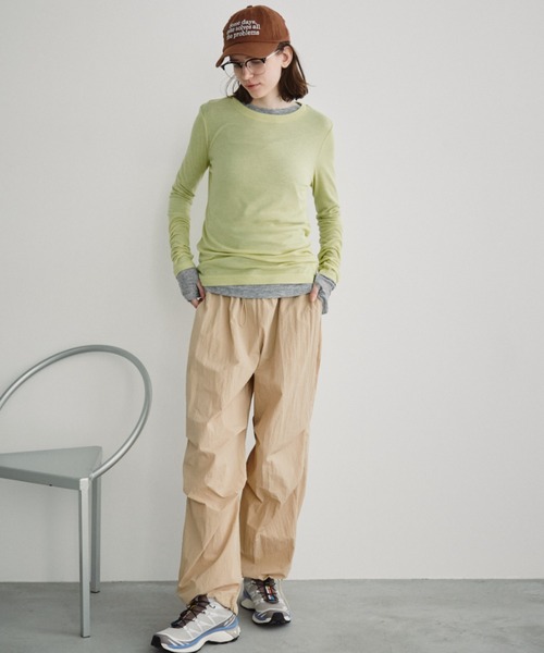 Auntie Rosa Holiday（アンティローザホリデー）の「シアーリブサムホールプルオーバー（Tシャツ/カットソー・レディース・グレー/ブラック/アイボリー/ピンク/ライム/ネイビー/ラベンダー・FREE）」の15枚目の写真