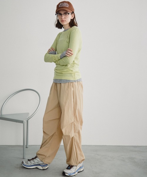 Auntie Rosa Holiday（アンティローザホリデー）の「シアーリブサムホールプルオーバー（Tシャツ/カットソー・レディース・グレー/ブラック/アイボリー/ピンク/ライム/ネイビー/ラベンダー・FREE）」の16枚目の写真