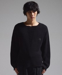 【GRANCY】Pierced Damage Knit / ピアスダメージニット