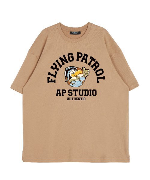 ASTRAL PROJECTION(アストラルプロジェクション)の「フライングパトロール ラウンドネック 15番手 綿 半袖Tシャツ_ベージュ(Tシャツ/カットソー・レディース・その他・LARGE/MEDIUM/X-LARGE)」の2枚目の写真