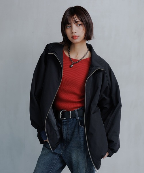 PAGEBOY（ページボーイ）の「レトロウインドブレーカー（ナイロンジャケット・レディース・ブラック/オフホワイト・FREE）」の7枚目の写真