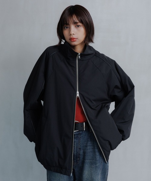 PAGEBOY（ページボーイ）の「レトロウインドブレーカー（ナイロンジャケット・レディース・ブラック/オフホワイト・FREE）」の10枚目の写真