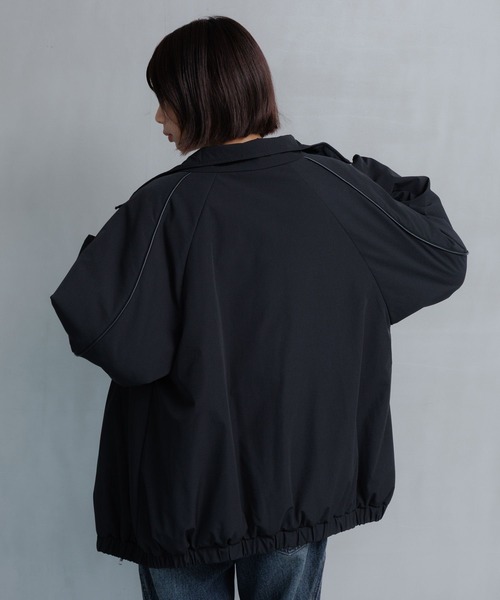 PAGEBOY（ページボーイ）の「レトロウインドブレーカー（ナイロンジャケット・レディース・ブラック/オフホワイト・FREE）」の11枚目の写真