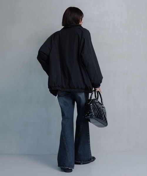 PAGEBOY（ページボーイ）の「レトロウインドブレーカー（ナイロンジャケット・レディース・ブラック/オフホワイト・FREE）」の6枚目の写真