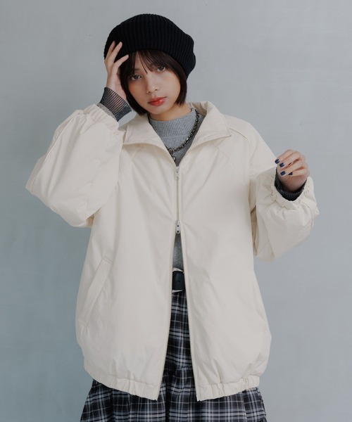 PAGEBOY（ページボーイ）の「レトロウインドブレーカー（ナイロンジャケット・レディース・ブラック/オフホワイト・FREE）」の15枚目の写真