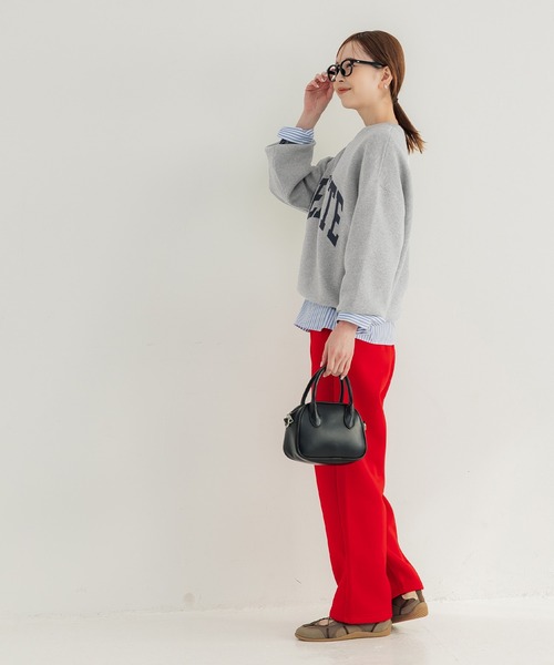 coca(coca)(コカ)の「スウェットライクニット プリントトップス(ニット/セーター・レディース・グレー/チャコール・L/M/S)」の7枚目の写真