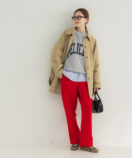 coca(coca)(コカ)の「スウェットライクニット プリントトップス(ニット/セーター・レディース・グレー/チャコール・L/M/S)」の9枚目の写真