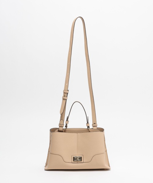 GLOBAL WORK(グローバルワーク)の「メタルワンハンドル2WAYバック/620978(ショルダーバッグ・レディース・アイボリー/ブラック/ベージュ系その他2・ONE SIZE)」の13枚目の写真