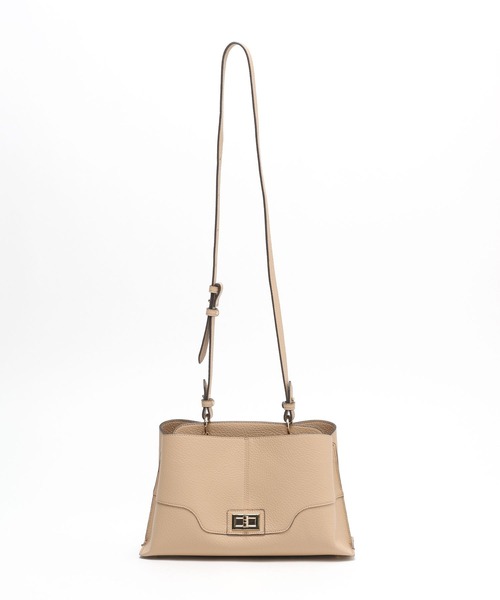 GLOBAL WORK(グローバルワーク)の「メタルワンハンドル2WAYバック/620978(ショルダーバッグ・レディース・アイボリー/ブラック/ベージュ系その他2・ONE SIZE)」の14枚目の写真