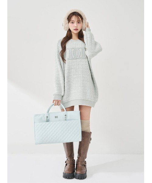 Darich(ダーリッチ)の「DDキルティングワイドマルチトートバッグ(トートバッグ・レディース・サックスブルー/ブラック/ホワイト/ピンク/イエロー/ミント/パープル・FREE)」の16枚目の写真