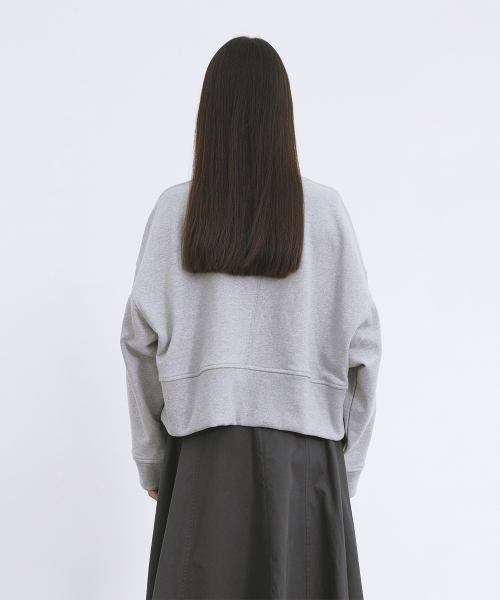MONOPHOBIA(モノフォビア)の「OV COTTON SWEATSHIRT GREY オーバーサイズコットンスウェットシャツグレー(スウェット・レディース・その他・FREE)」の3枚目の写真