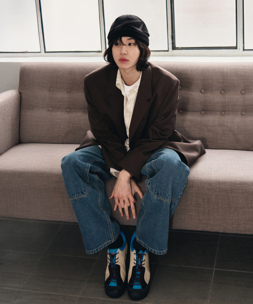 OURDAYZ（アワーデイズ）の「パッチカーペンターセミワイドデニムパンツ[ブルー]（デニムパンツ・レディース・その他・LARGE/MEDIUM/X-LARGE）」の6枚目の写真
