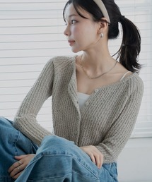 Petitjo | 小さいサイズ スラブニットカーディガン 低身長さん・小柄女性(カーディガン/ボレロ)