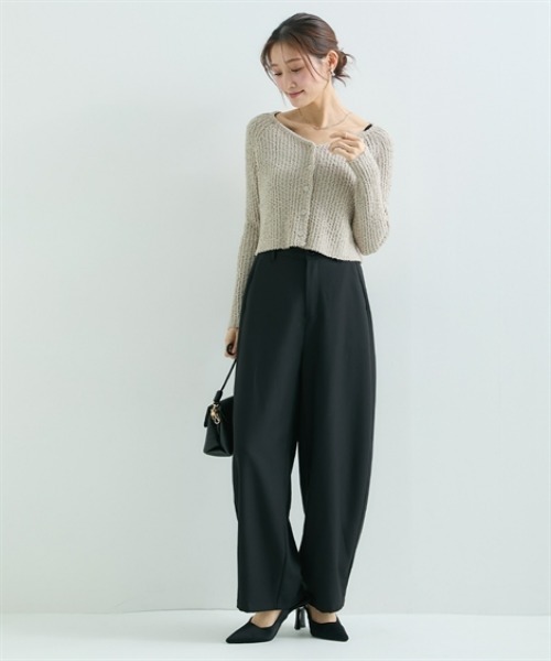 Petitjo(プッチージョ)の「小さいサイズ スラブニットカーディガン 低身長さん・小柄女性(カーディガン/ボレロ・レディース・ダークブルー/ベージュ・PL/PM/PS/PSS)」の19枚目の写真