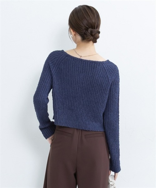 Petitjo(プッチージョ)の「小さいサイズ スラブニットカーディガン 低身長さん・小柄女性(カーディガン/ボレロ・レディース・ダークブルー/ベージュ・PL/PM/PS/PSS)」の17枚目の写真