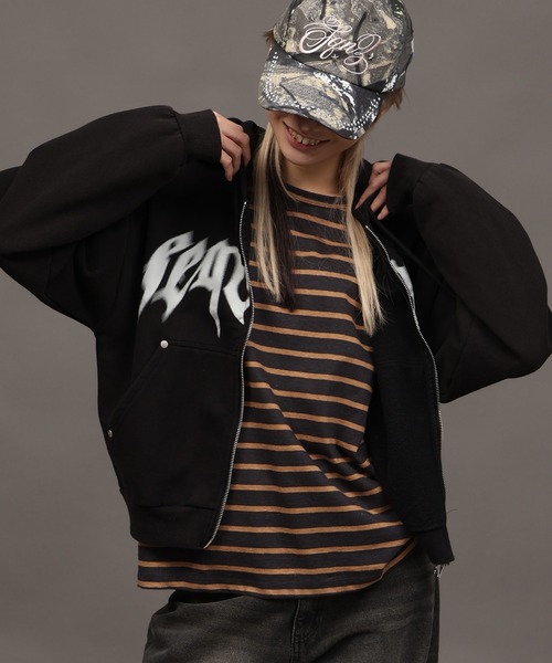 SEQUENZ(シークエンズ)の「【SEQUENZ/シークエンズ】SQNZ BLUR LOGO ZIP PK(パーカー・メンズ・杢グレー/ブルー/ブラック/ピンク・S/M/L)」の18枚目の写真