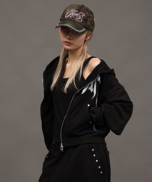 SEQUENZ(シークエンズ)の「【SEQUENZ/シークエンズ】SQNZ BLUR LOGO ZIP PK(パーカー・メンズ・杢グレー/ブルー/ブラック/ピンク・S/M/L)」の6枚目の写真