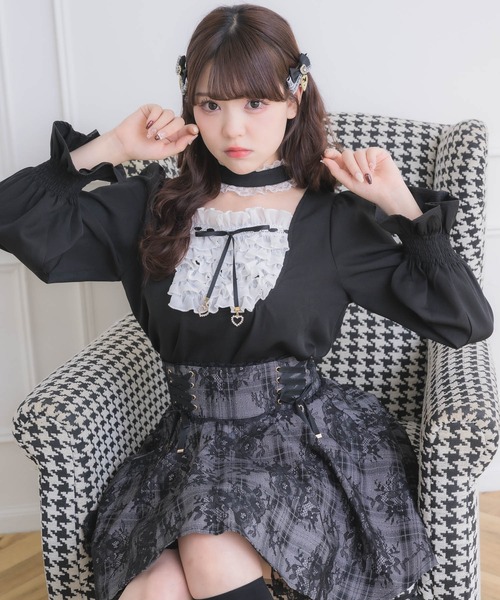 ROJITA（ロジータ）の「メイドライクフリルトップス（シャツ/ブラウス・レディース・グレー/ブラック/ピンク・FREE）」の13枚目の写真