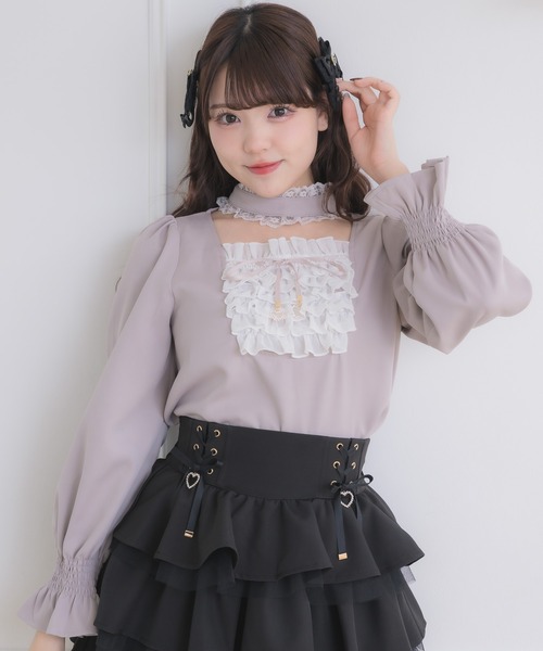 ROJITA（ロジータ）の「メイドライクフリルトップス（シャツ/ブラウス・レディース・グレー/ブラック/ピンク・FREE）」の15枚目の写真