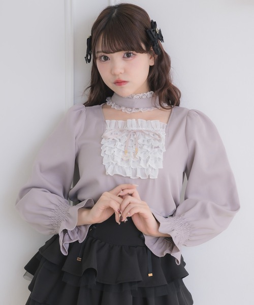 ROJITA（ロジータ）の「メイドライクフリルトップス（シャツ/ブラウス・レディース・グレー/ブラック/ピンク・FREE）」の17枚目の写真