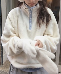 Aelina（エリナ）の「配色パッチワークフリーススウェット（スウェット）」