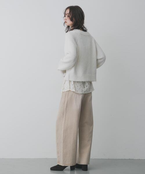 SENSE OF PLACE by URBAN RESEARCH(センスオブプレイスバイアーバンリサーチ)の「アシメネックニット(ニット/セーター・レディース・レッド/グレー/アイボリー/ブラック/ライトブルー・ONE)」の11枚目の写真