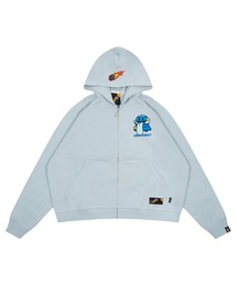 A'GEM/9 エージェムナイン ジップアップ 刺繍パーカー フリーサイズ A'GEM/9 エージェムナイン ジップアップ 刺繍パーカー フリーサイズ A