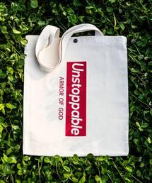 UNSTOPPABLE（アンストッパブル）の「Authentic Box Logo Ivory Red - Eco Bag（エコバッグ/サブバッグ）」