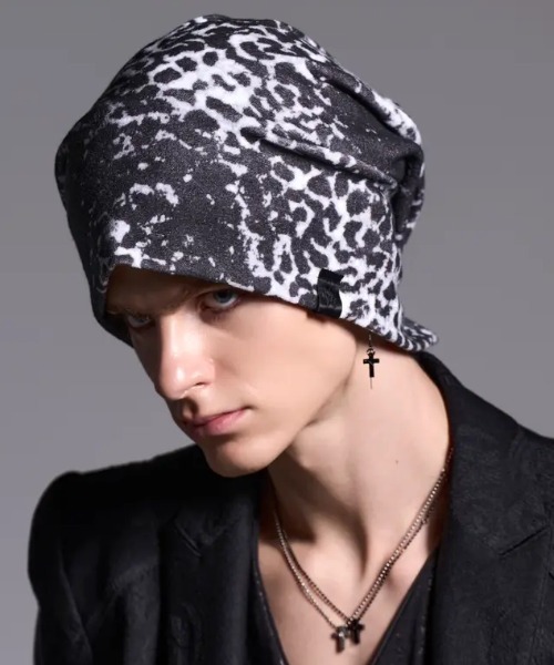 kiryuyrik（キリュウキリュウ）の「Kiryuyrik/キリュウキリュウ/Leopard Pile Jersey Cap/レオパードパイルジャージーキャップ（ニットキャップ/ビーニー・メンズ・レオパード・F）」の2枚目の写真