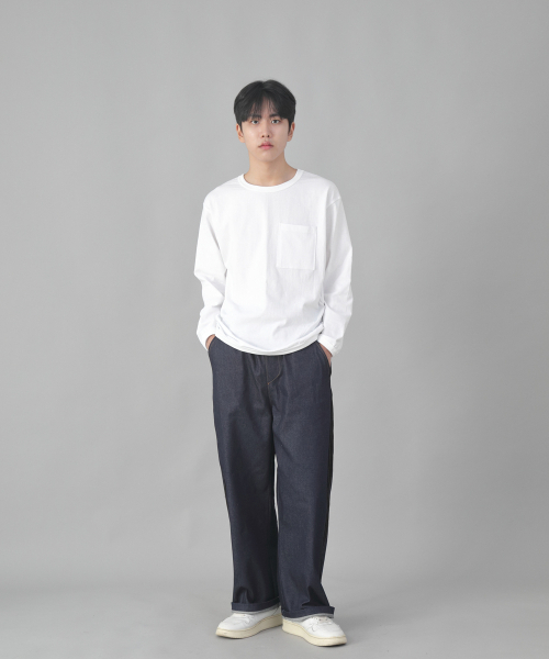 SAINTCREW(セントクルー)の「ブラックPラインEXワイドパンツPLW-341デニムインディゴ(デニムパンツ・メンズ・その他・MEDIUM/LARGE/X-LARGE)」の2枚目の写真