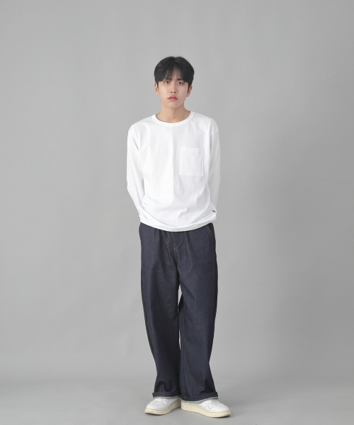SAINTCREW(セントクルー)の「ブラックPラインEXワイドパンツPLW-341デニムインディゴ(デニムパンツ・メンズ・その他・MEDIUM/LARGE/X-LARGE)」の3枚目の写真