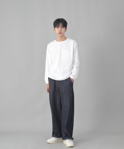 SAINTCREW(セントクルー)の「ブラックPラインEXワイドパンツPLW-341デニムインディゴ(デニムパンツ・メンズ・その他・MEDIUM/LARGE/X-LARGE)」の4枚目の写真