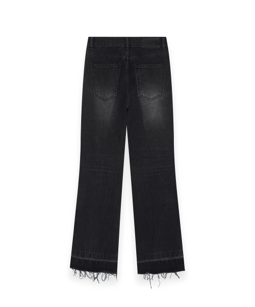 R-4(アールフォー)の「R-0028 / DISTRESSED BOOTCUT JEANS(BLACK)(デニムパンツ・メンズ・ブルー系その他・SMALL/MEDIUM/LARGE)」の2枚目の写真
