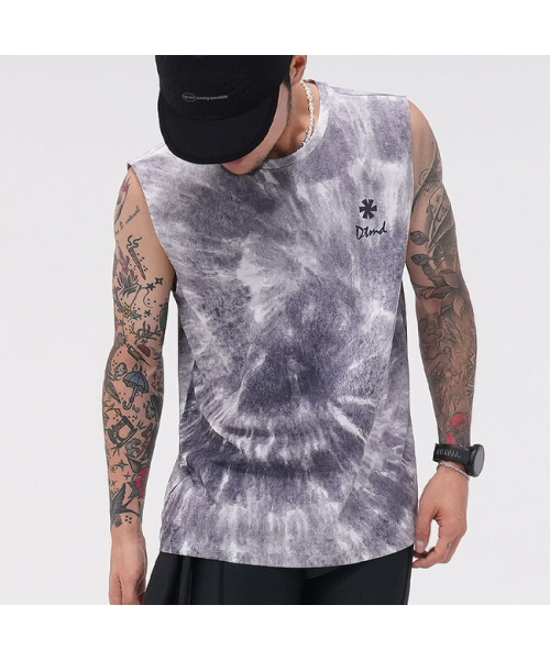 DETERMINED（ディターミンド）の「[ソロナ]タイダイアーバンシングレット_グレー（Tシャツ/カットソー・メンズ・その他・MEDIUM/LARGE/X-LARGE/XX-LARGE）」の2枚目の写真