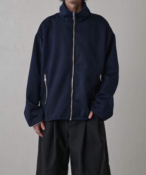 Lui's（ルイス）の「リラックス スタンドブルゾン（スウェット・メンズ・グレー/ブラック/ネイビー/ライトグレー・S/M）」の4枚目の写真