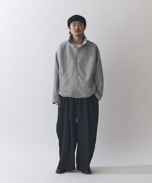 Lui's（ルイス）の「リラックス スタンドブルゾン（スウェット・メンズ・グレー/ブラック/ネイビー/ライトグレー・S/M）」の7枚目の写真