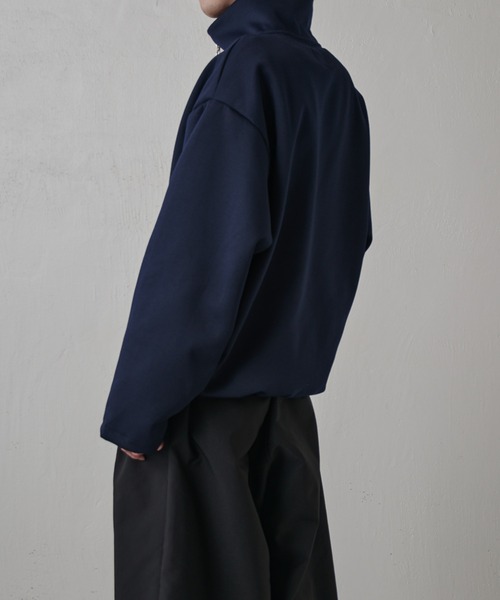 Lui's（ルイス）の「リラックス スタンドブルゾン（スウェット・メンズ・グレー/ブラック/ネイビー/ライトグレー・S/M）」の21枚目の写真